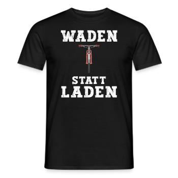 Waden statt Laden - Mountainbiken Anti Ebike - Männer T-Shirt - Schwarz - Vorne - AI Model Male 178 light (178cm)