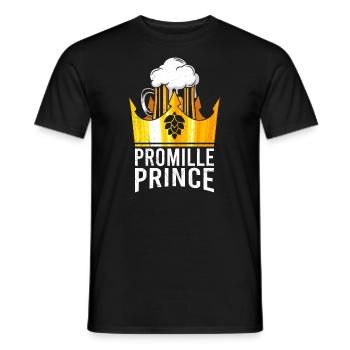 Buveur de bière Promille Prinz Malle Party - T-shirt homme - noir - Devant - AI Model Male 178 light (178cm)