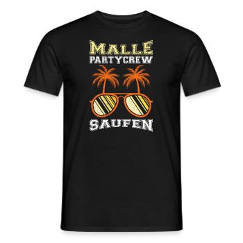 Malle Party Crew Mallorca Fête Vacances - T-shirt homme - noir - Devant - AI Model Male 178 light (178cm)