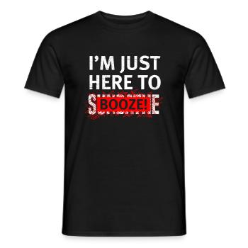 Je ne suis ici que pour boire Malle Mallorca - T-shirt homme - noir - Devant - AI Model Male 178 light (178cm)