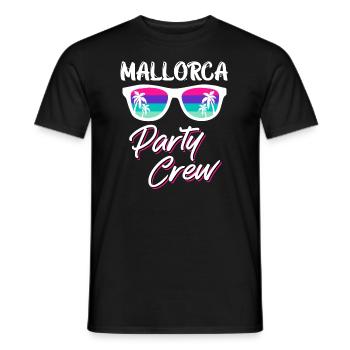 Mallorca Party Crew Malle Party Crew - T-shirt homme - noir - Devant - AI Model Male 178 light (178cm)