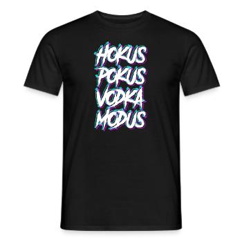 Hokus Pokus Vodka Modus Vodkatrinker Vodka - Men's T-Shirt - black - Front - AI Model Male 178 light (178cm)