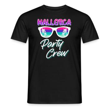 Mallorca Party Crew Malle Party Crew - T-shirt homme - noir - Devant - AI Model Male 178 light (178cm)
