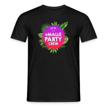 Malle Party Crew - Men's T-Shirt - black - Front - AI Model Male 178 light (178cm)