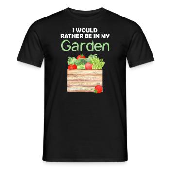 Jardin Drôle de dicton Jardinier amateur Idée cadeau - T-shirt homme - noir - Devant - AI Model Male 178 light (178cm)