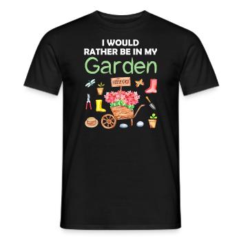 Jardin Drôle de dicton Jardinier amateur Idée cadeau - T-shirt homme - noir - Devant - AI Model Male 178 light (178cm)