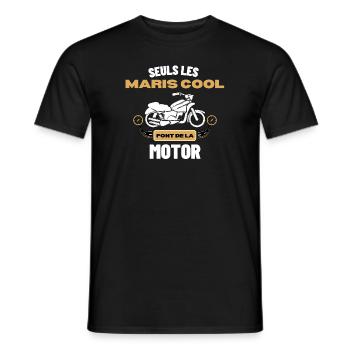 Cadeaux pour les motards Quad, Stunt, Moto, Vélo - T-shirt homme - noir - Devant - AI Model Male 178 light (178cm)