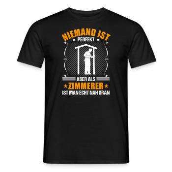 Zimmermann Zimmerer Lustiger Spruch Geschenk - Männer T-Shirt - Schwarz - Vorne - AI Model Male 178 light (178cm)