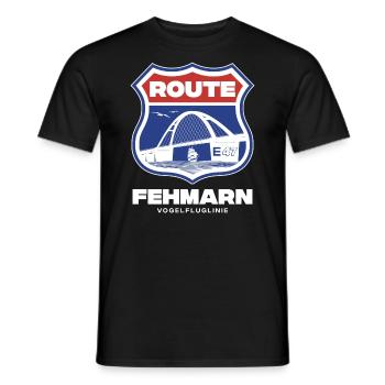Fehmarn Route E47 - Männer T-Shirt - Schwarz - Vorne - AI Model Male 178 light (178cm)