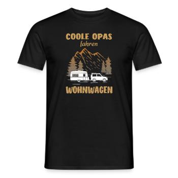 Opa Wohnwagen Camping - Männer T-Shirt - Schwarz - Vorne - AI Model Male 178 light (178cm)