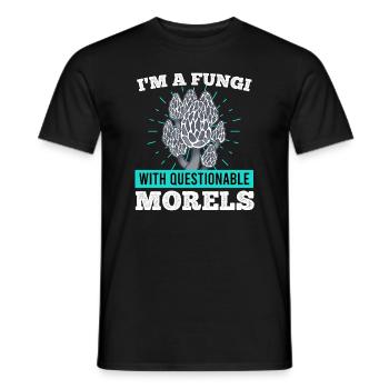 Champignons avec Morels Morechel Mushroom Picker douteux - T-shirt homme - noir - Devant - AI Model Male 178 light (178cm)