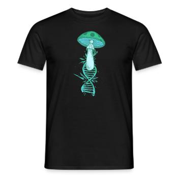 Champignons recueillent l’ADN Champignon cueilleur de champignons - T-shirt homme - noir - Devant - AI Model Male 178 light (178cm)