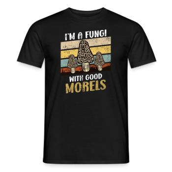 Je suis un champignon avec un bon cueilleur de champignons Morels - T-shirt homme - noir - Devant - AI Model Male 178 light (178cm)