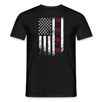 Mushroom Picker USA US Mushroom - T-shirt homme - noir - Devant - AI Model Male 178 light (178cm)