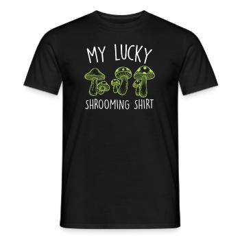 My Lucky Shrooming Shirt - Men's T-Shirt - black - Front - AI Model Male 178 light (178cm)