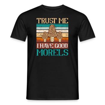 Croyez-moi, j’ai de bonnes Morilles - T-shirt homme - noir - Devant - AI Model Male 178 light (178cm)