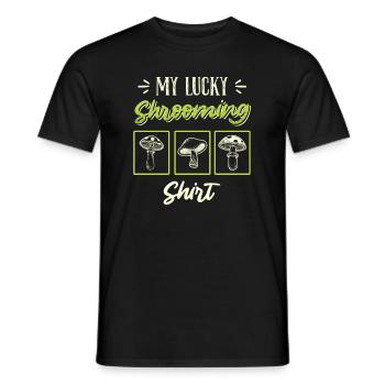 Mon collectionneur de champignons Lucky Shrooming Shirt - T-shirt homme - noir - Devant - AI Model Male 178 light (178cm)