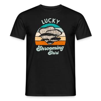 Collection de champignons Lucky Shirt Cueilleur de champignons - T-shirt homme - noir - Devant - AI Model Male 178 light (178cm)