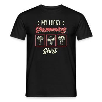 Mon collectionneur de champignons Lucky Shrooming Shirt - T-shirt homme - noir - Devant - AI Model Male 178 light (178cm)