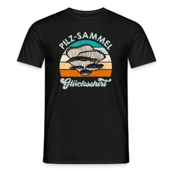 Collection de champignons Lucky Shirt Cueilleur de champignons - T-shirt homme - noir - Devant - AI Model Male 178 light (178cm)