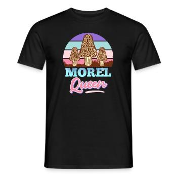 Morel Queen Mushroom Picker - Men's T-Shirt - black - Front - AI Model Male 178 light (178cm)