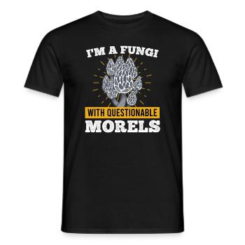 Champignons avec Morels Morechel Mushroom Picker douteux - T-shirt homme - noir - Devant - AI Model Male 178 light (178cm)