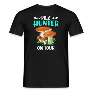 Pilz Hunter on Tour Pilzsammler - Männer T-Shirt - Schwarz - Vorne - AI Model Male 178 light (178cm)