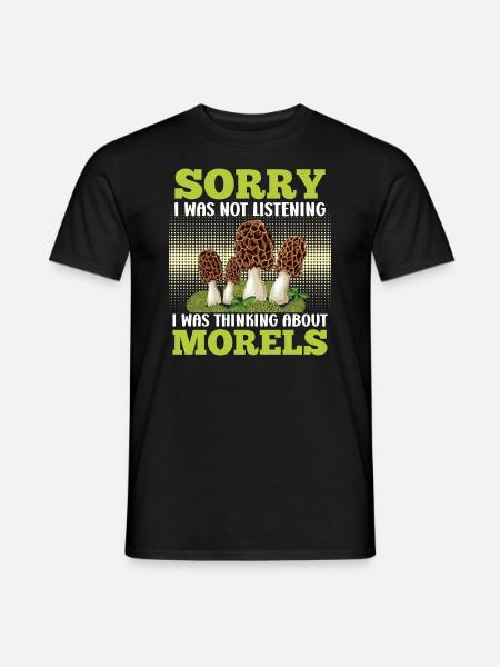 Morchel Sammler Pilzsammler - Männer T-Shirt - Schwarz