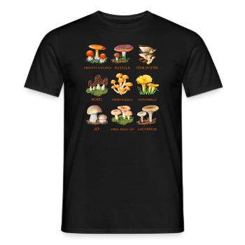 Cueillette de champignons Espèces de champignons Cueilleurs de champignons - T-shirt homme - noir - Devant - AI Model Male 178 light (178cm)
