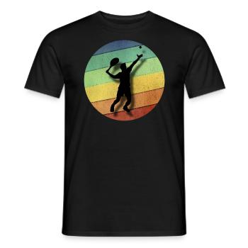 Tennis Tennisspieler Geschenk Kreis - Männer T-Shirt - Schwarz - Vorne - AI Model Male 178 light (178cm)