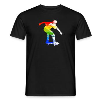 Patineurs de skateboard colorés | patinage Cadeau - T-shirt homme - noir - Devant - AI Model Male 178 light (178cm)