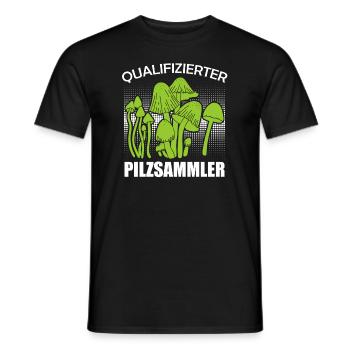 Qualifizierter Pilzsammler Pile Sammeln - Männer T-Shirt - Schwarz - Vorne - AI Model Male 178 light (178cm)