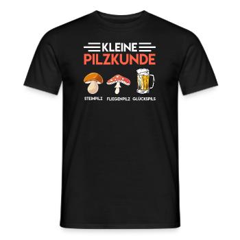 Pilzkunde Steinpilz Fliegenpilz Glückspilz - Männer T-Shirt - Schwarz - Vorne - AI Model Male 178 light (178cm)