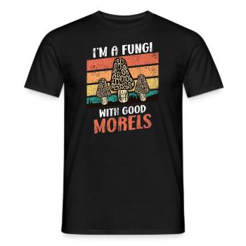 Je suis un champignon avec un bon cueilleur de champignons Morels - T-shirt homme - noir - Devant - AI Model Male 178 light (178cm)