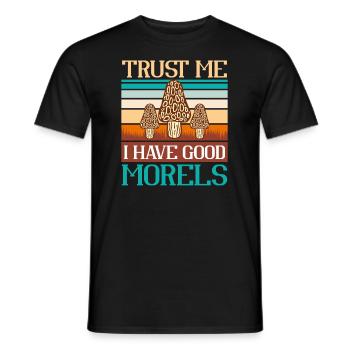 Croyez-moi, j’ai de bonnes Morilles - T-shirt homme - noir - Devant - AI Model Male 178 light (178cm)