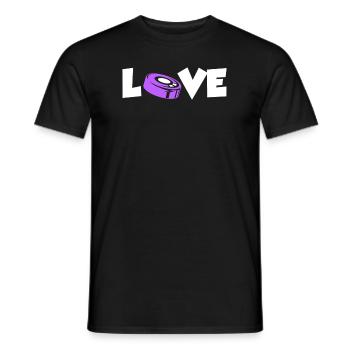 Eishockey Puck Love Eishockeyspieler - Männer T-Shirt - Schwarz - Vorne - AI Model Male 178 light (178cm)