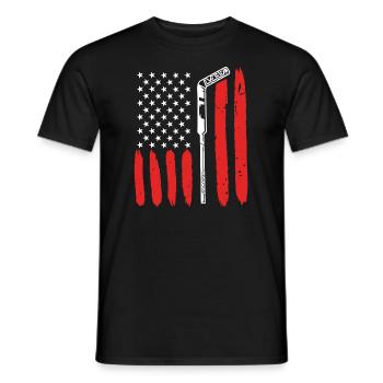 Hockey sur glace USA Hockey - T-shirt homme - noir - Devant - AI Model Male 178 light (178cm)