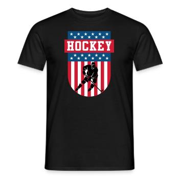 Joueurs de hockey sur glace hockey sur glace hockey usa - T-shirt homme - noir - Devant - AI Model Male 178 light (178cm)