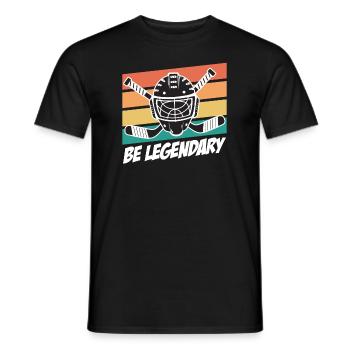 Be Legendary Hockey Ice Hockey - Men's T-Shirt - black - Front - AI Model Male 178 light (178cm)