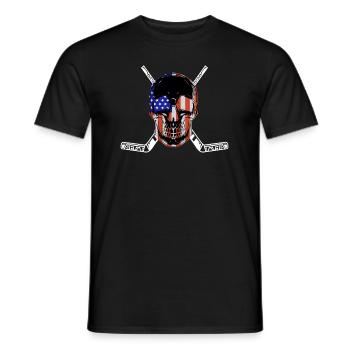 Joueurs de hockey sur glace hockey sur glace hockey usa - T-shirt homme - noir - Devant - AI Model Male 178 light (178cm)