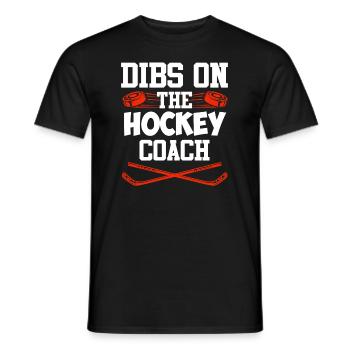 Dibs sur l’entraîneur de hockey - T-shirt homme - noir - Devant - AI Model Male 178 light (178cm)
