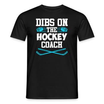 Dibs sur l’entraîneur de hockey - T-shirt homme - noir - Devant - AI Model Male 178 light (178cm)