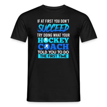 Écoutez votre entraîneur de hockey - T-shirt homme - noir - Devant - AI Model Male 178 light (178cm)