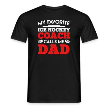 Sohn Eishockey Trainer Papa Eishockey - Männer T-Shirt - Schwarz - Vorne - AI Model Male 178 light (178cm)