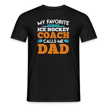 Sohn Eishockey Trainer Papa Eishockey - Männer T-Shirt - Schwarz - Vorne - AI Model Male 178 light (178cm)