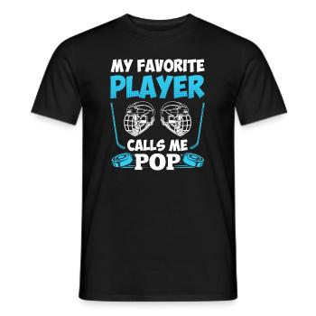 My Favorite Player calls me Pop - Men's T-Shirt - black - Front - AI Model Male 178 light (178cm)