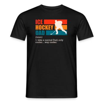 Eishockey Dad Eishockey Papa - Männer T-Shirt - Schwarz - Vorne - AI Model Male 178 light (178cm)