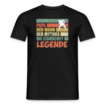 Papa der Mann der Mythos die Legende - Männer T-Shirt - Schwarz - Vorne - AI Model Male 178 light (178cm)