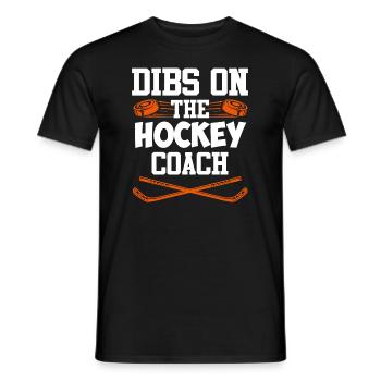 Dibs sur l’entraîneur de hockey - T-shirt homme - noir - Devant - AI Model Male 178 light (178cm)