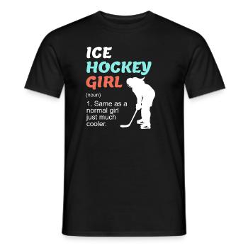 Ice Hockey Girl Damen Eishockey - Männer T-Shirt - Schwarz - Vorne - AI Model Male 178 light (178cm)